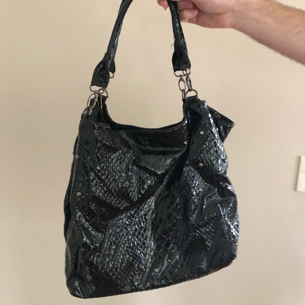 Pleather Python Big Buddha Bag